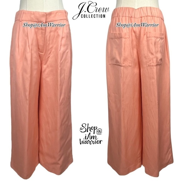J.Crew Collection wide leg linen cropped pants *shop@iamwarrior - Picture 4 of 11